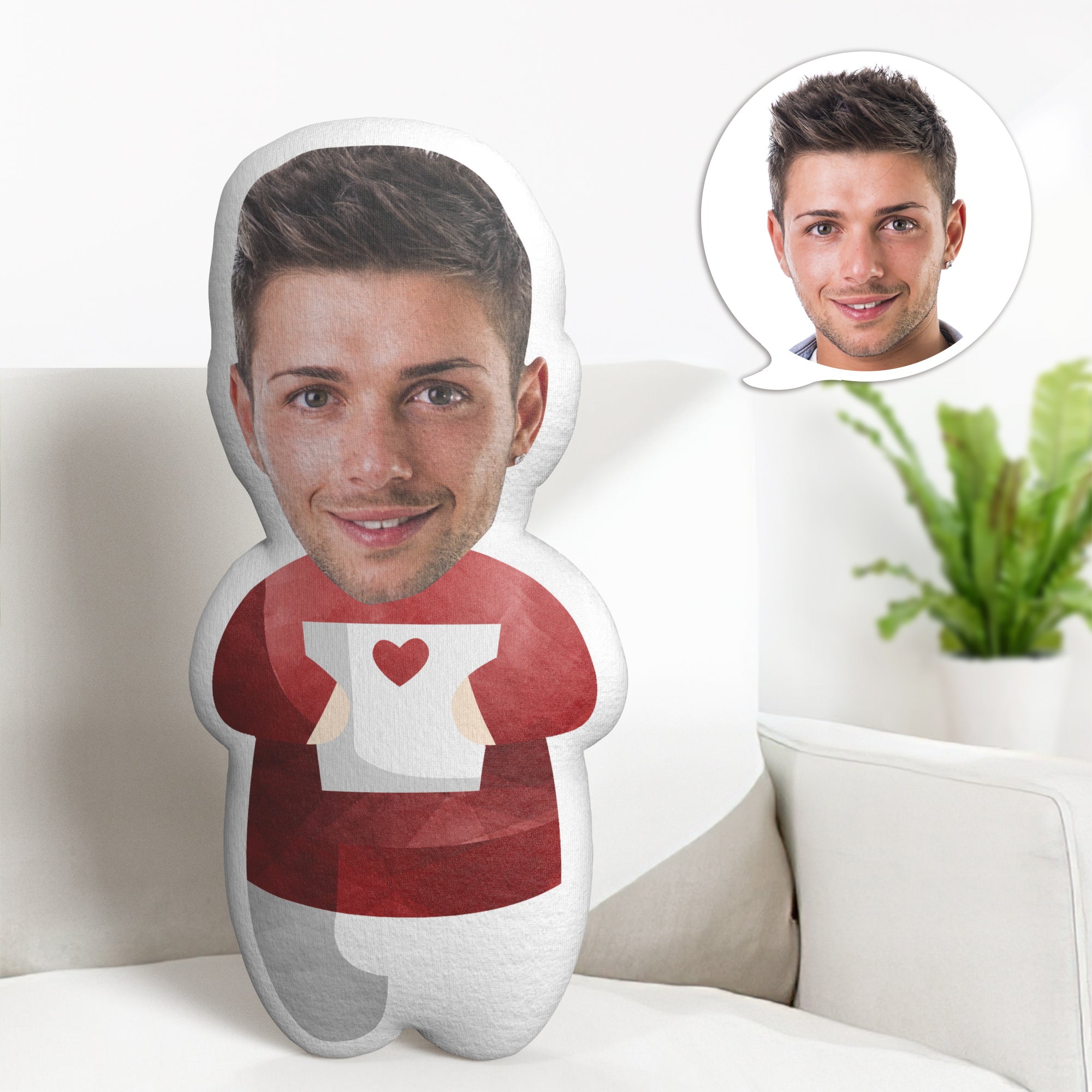 Visage Personnalisé Minime Jeter Oreiller Personnalisé Saint Valentin Dessin Animé Minime Jeter Oreiller Cadeaux - MiniMe Pillow