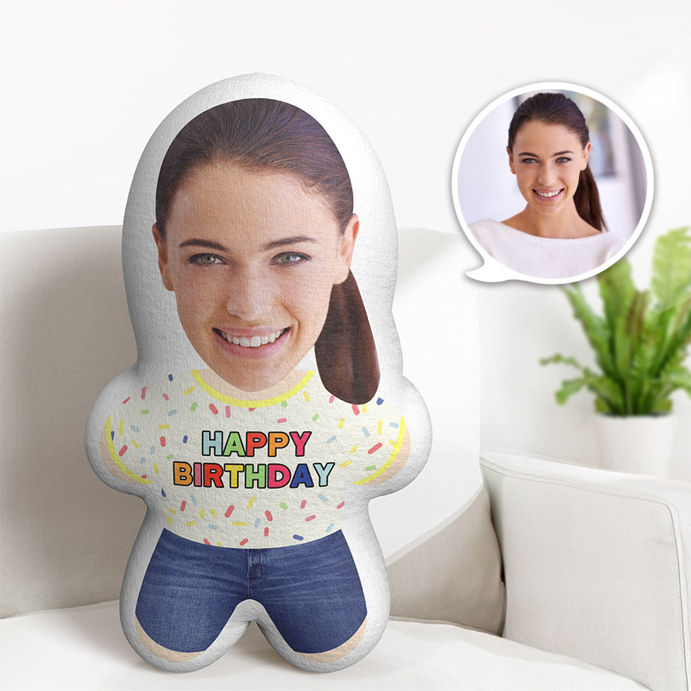 Cadeaux D'anniversaire Personnalisé Visage Oreiller Poupée Minime Jouet En Peluche Pour Elle/lui - MiniMe Pillow