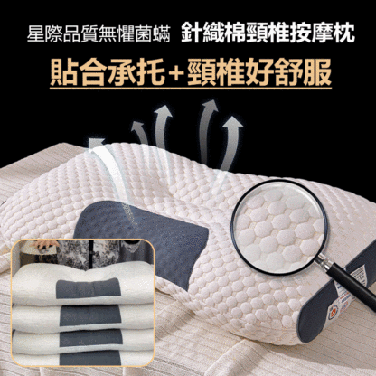 抗菌護頸椎助睡眠按摩枕