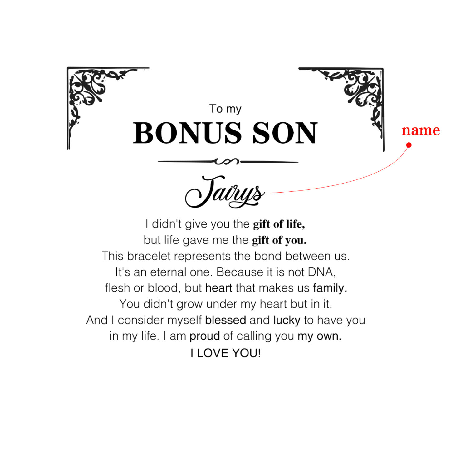 To My Son Bracelet Personalised Name Message Card Braided Leather Bracelet Gift for Son - I Am Proud Of Calling You My Own-Jessemade AU