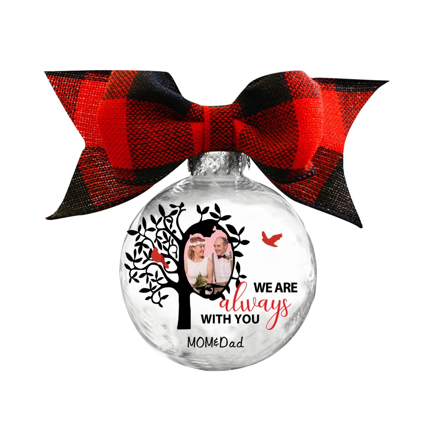 Personalised Photo Ball Ornament We Are Always With You Memorial Ornament-Jessemade AU