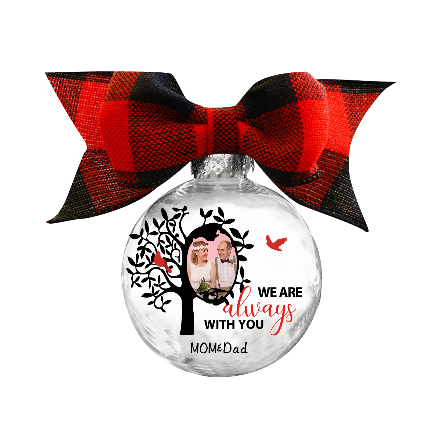 Personalised Photo Ball Ornament We Are Always With You Memorial Ornament-Jessemade AU