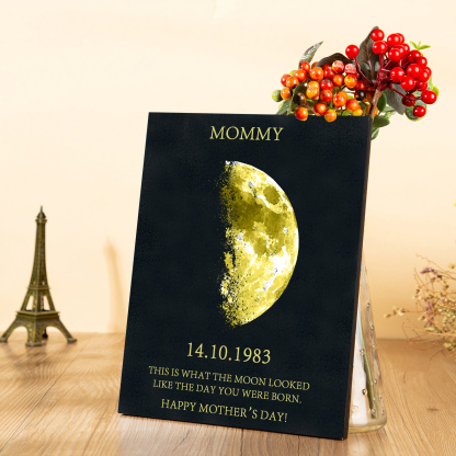 Personalised Wooden Plaque Custom Moon Phase & Text Home Decoration Gift for Grandma/Mother-Jessemade AU