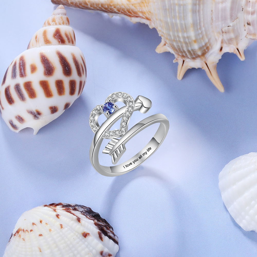 1 birthstone Heart Customised For Mom-Jessemade AU