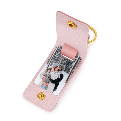 Personalised Photo Keychain Customised with Text Leather Keyring Couple Keychain Gift for Him/her-Jessemade AU