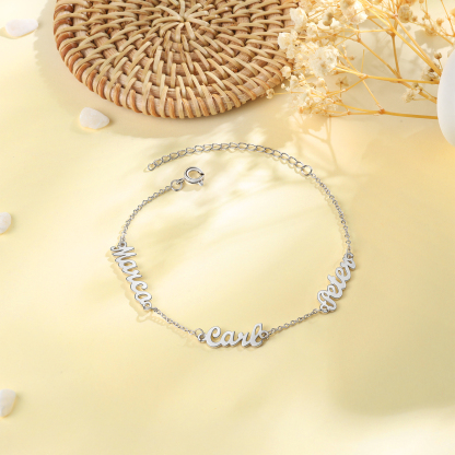 Personalised Family Name Bracelet Custom 3 Names Bracelet  Best Gift For Her-Jessemade AU
