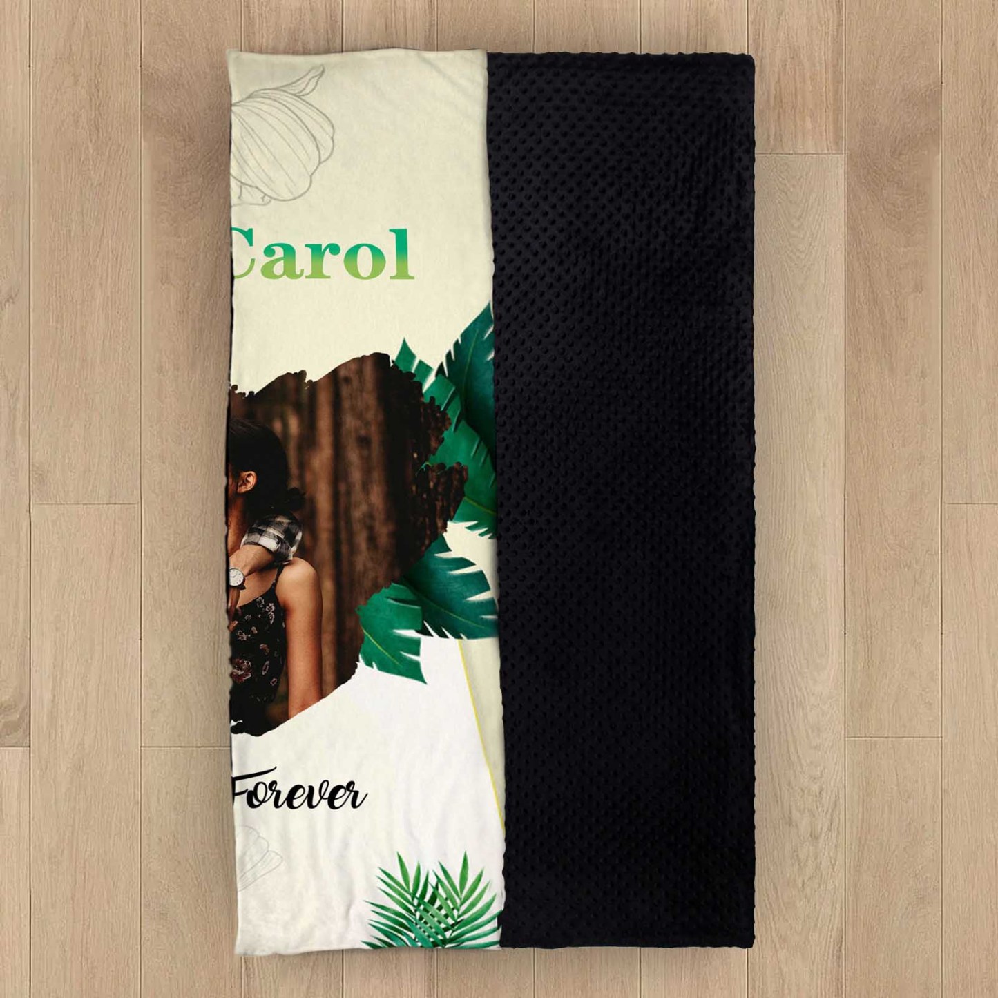 Personalised Couple Blanket Engrave Photo Forever & Always Sweet Gift For Her-Jessemade AU