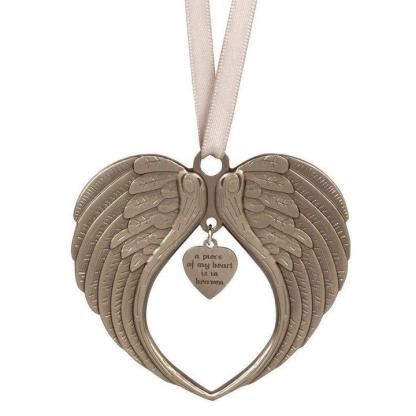 Memorial Angel Wings Heart Ornament A Piece of My Heart Is In Heaven-Jessemade AU