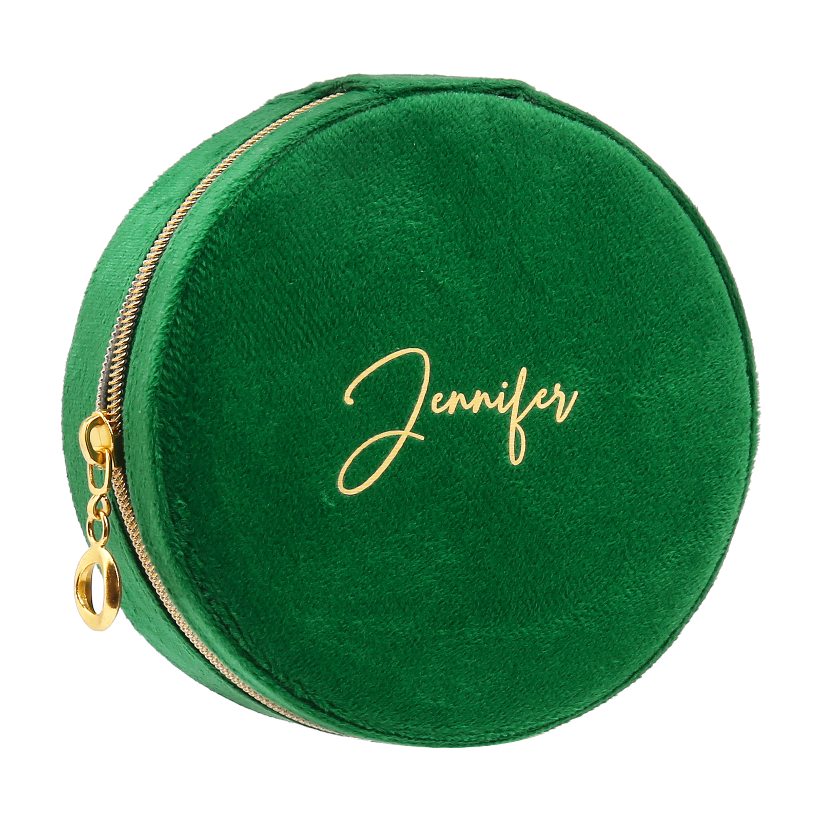 Personalised Name Jewelry Storage Box Custom Travel Jewelry Box Circle Box Gifts for Ladies Girls-Jessemade AU