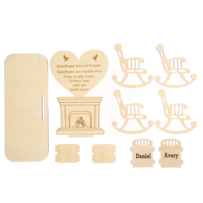 Christmas in Heaven Rocking Chair Ornament Custom 2 Names Memorial Gifts - Goodbyes Are Not Forever.-Jessemade AU