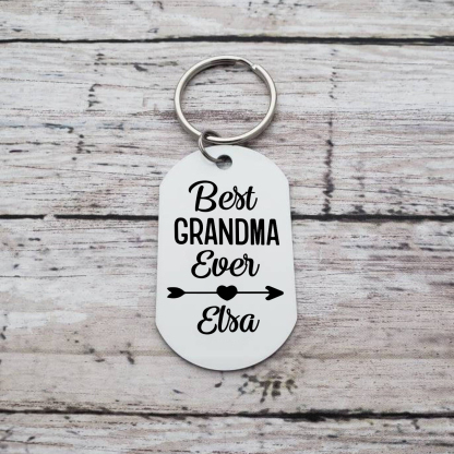 Personalised Photo and Name Keychain for Grandma "Best Grandma Ever" Grandparents' Day Gift-Jessemade AU