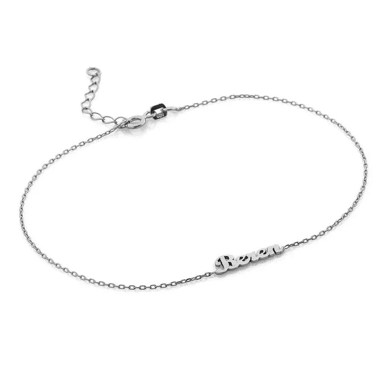 Adjustable Personalised Name Ankle Bracelet Custom 1 Name Anklet Gifts for Her-Jessemade AU