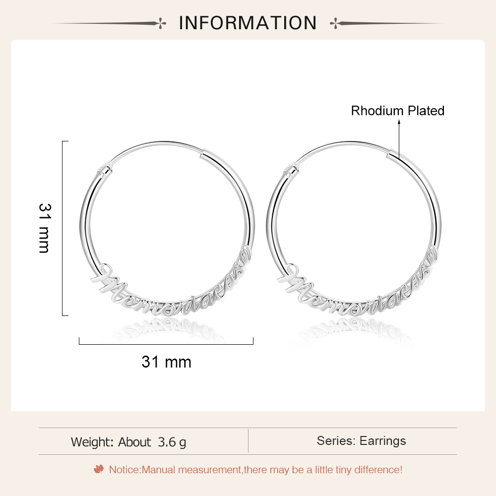 Personalised Circle Crown Name Earring Gift for Her-Jessemade AU