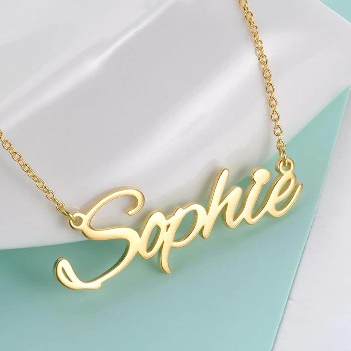Personalised Necklace Custom 1 Name Necklace Gift For Women-Jessemade AU