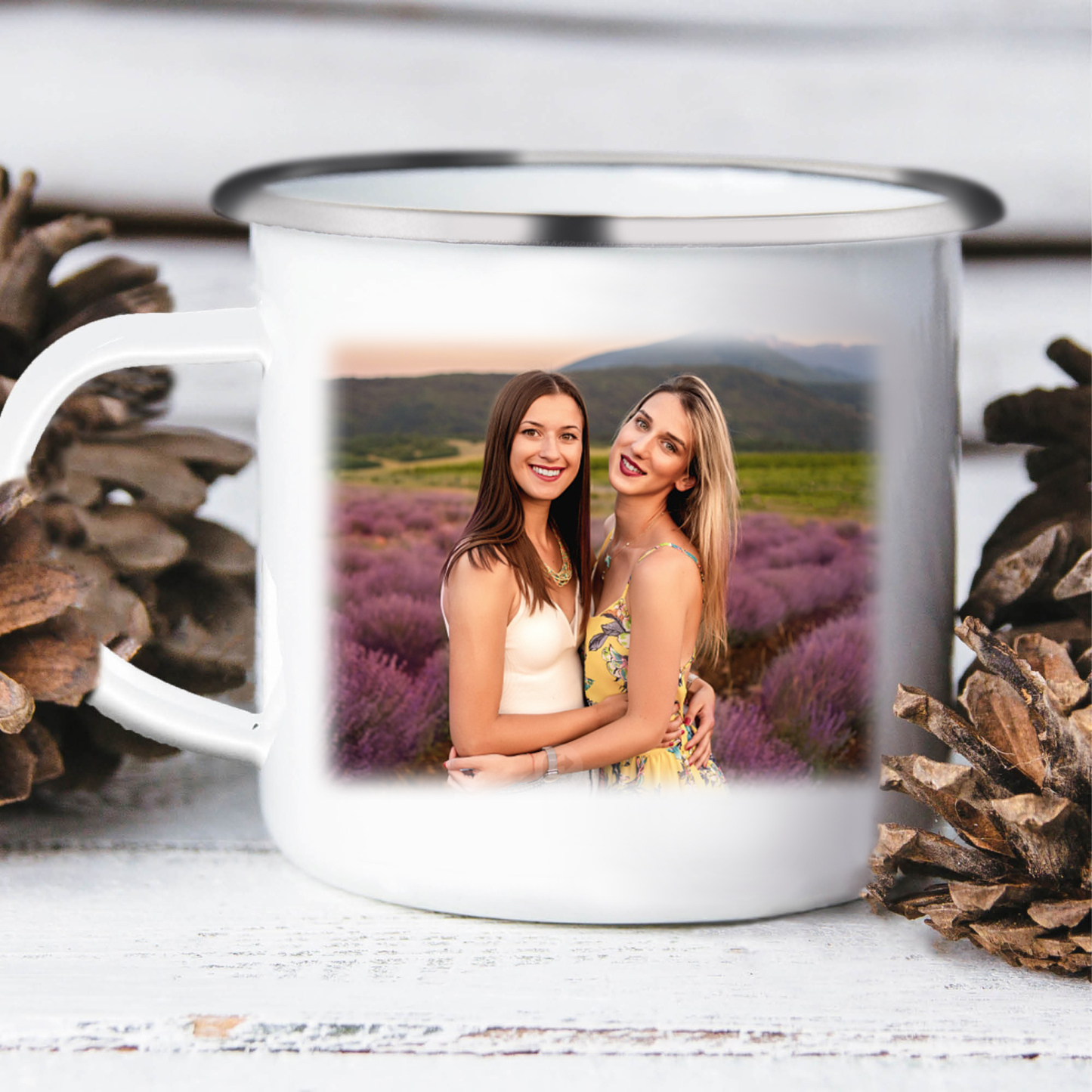 To My Bestie Photo Mug Enamel Violets Cup Personalised Gifts for Besties - For All The Times I Forgot To Thank You-Jessemade AU
