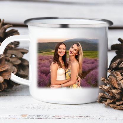 To My Bestie Photo Mug Enamel Violets Cup Personalised Gifts for Besties - For All The Times I Forgot To Thank You-Jessemade AU