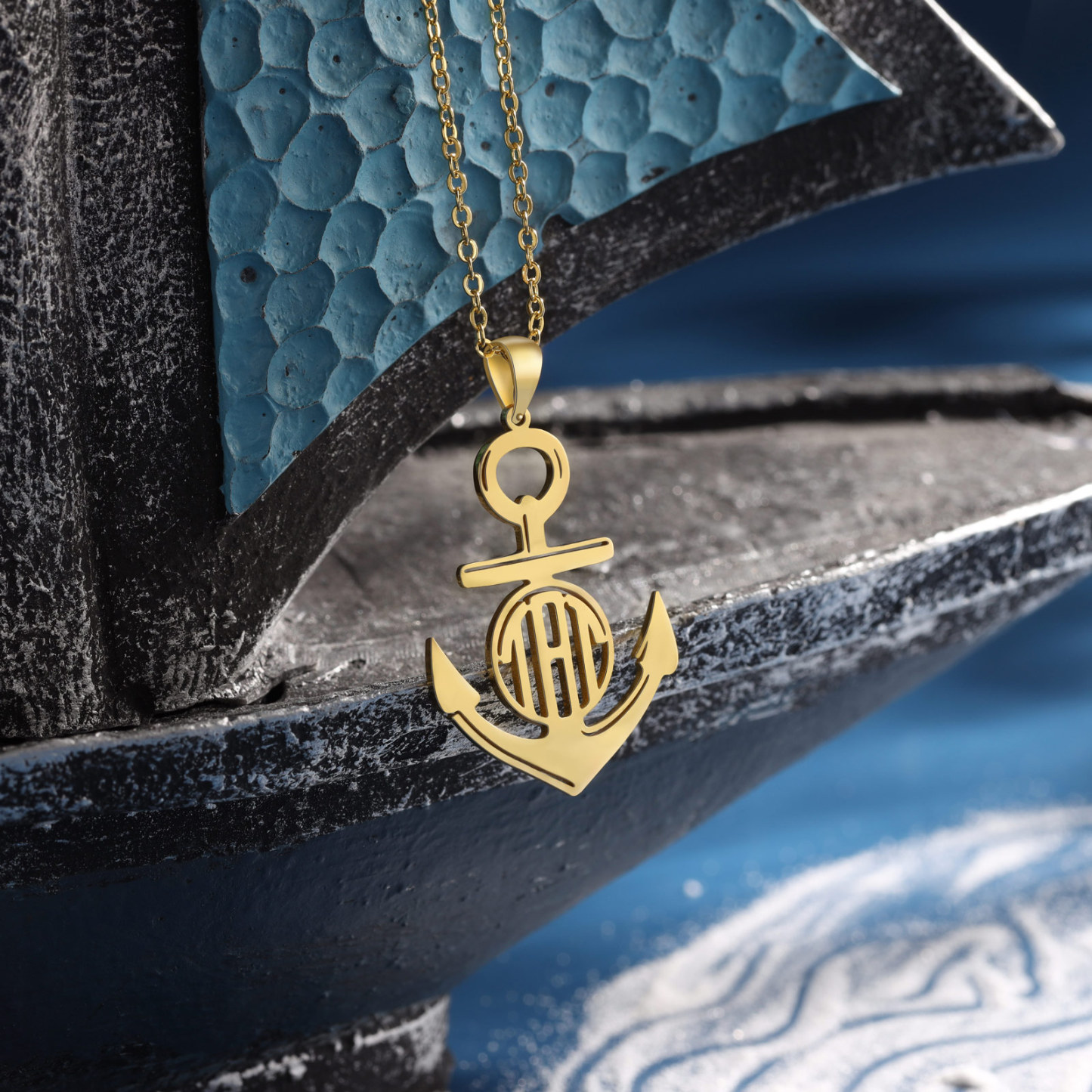 Anchor Letter Necklace Customised Necklaces Romantic Gift For Her-Jessemade AU