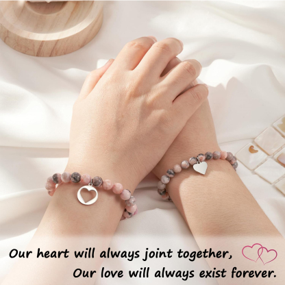 2 Pcs Bracelet Set Bear Pendant Adjustable Bracelets with Message Card Gifts for Her - Mother and Daughter Never Truly Apart-Jessemade AU