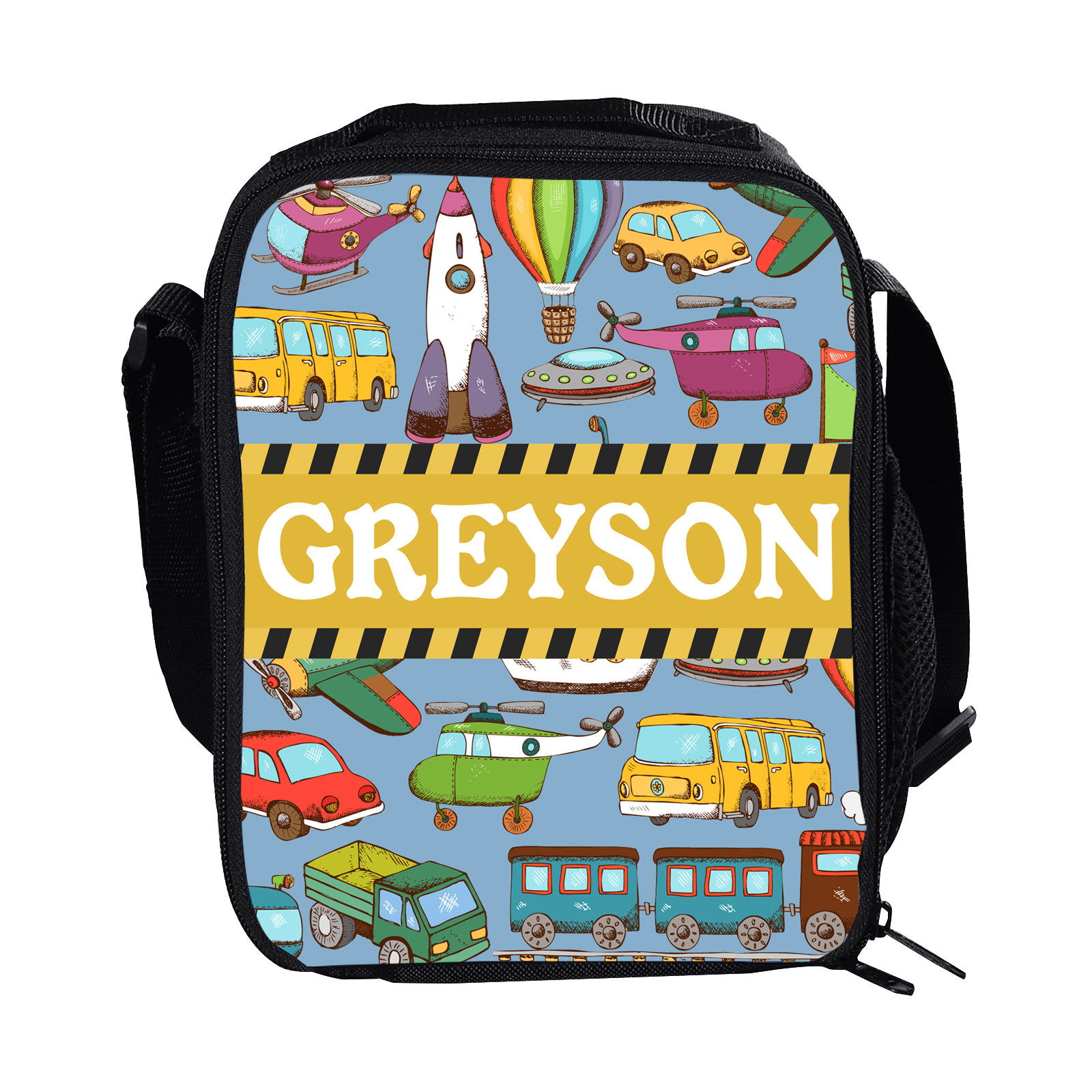 Custom Name Lunch Bag Personalised Cars Pattern Lunch Box Gifts for Kids-Jessemade AU