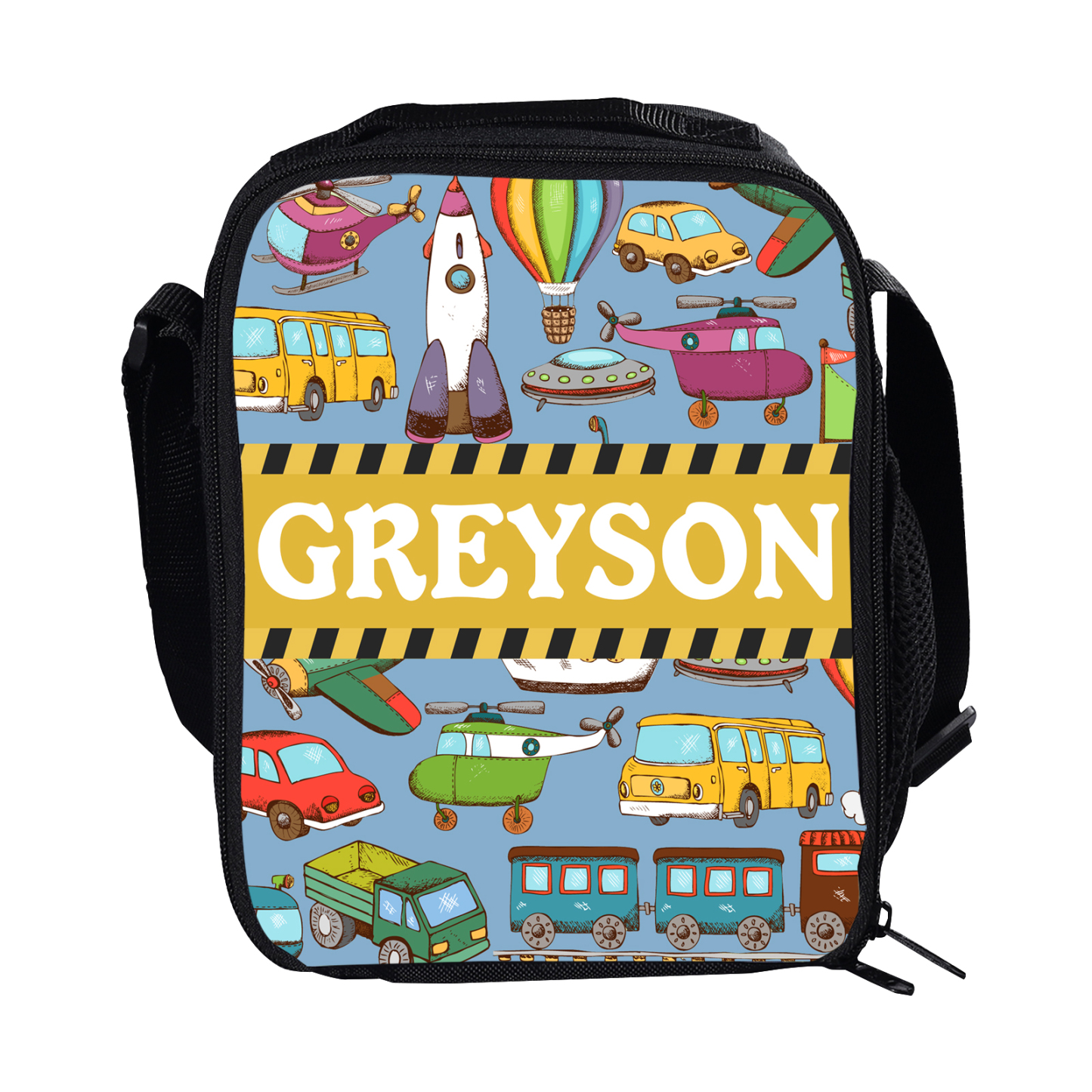Custom Name Lunch Bag Personalised Cars Pattern Lunch Box Gifts for Kids-Jessemade AU