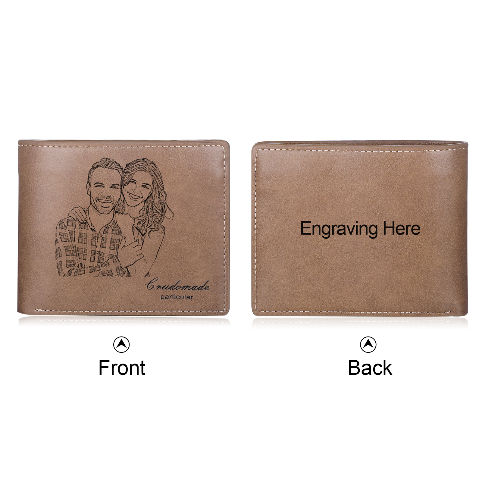 Engraved  photo Wallet Wonderful Gift Set For Dad-Jessemade AU