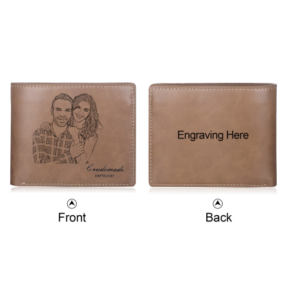 Engraved  photo Wallet Wonderful Gift Set For Dad-Jessemade AU