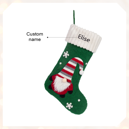 Personalised Christmas Stockings Ornaments Custom 1 Name Santa Claus stocking Christmas Gifts for Family Friends-Jessemade AU