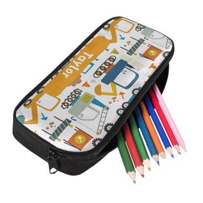 Custom Name Pen Case Personalised  Excavators Pen Bag Back to School Gifts for Students-Jessemade AU