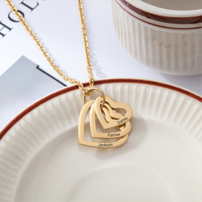 3 Hearts Customised Necklace-Jessemade AU