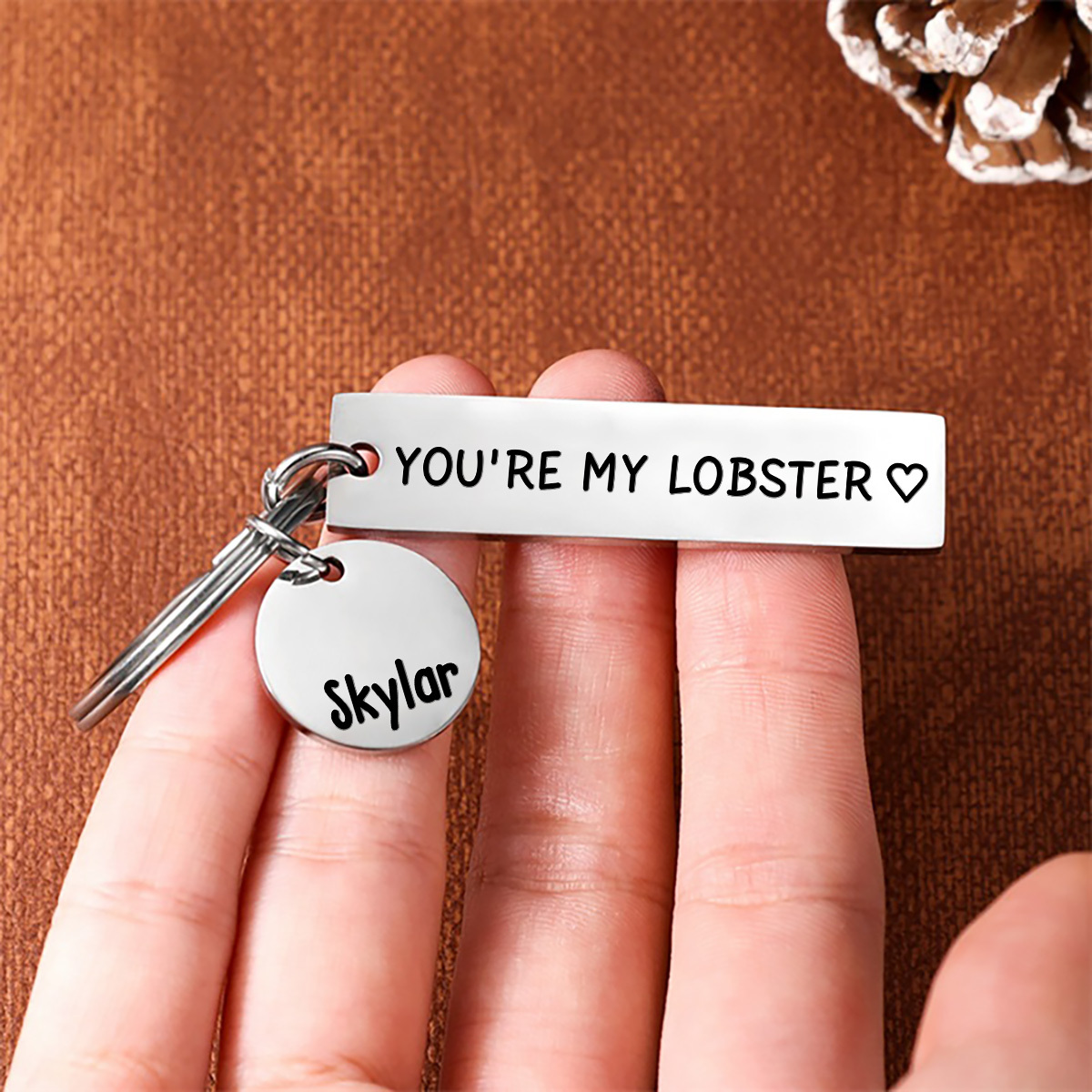 Personalised Name Keychain Funny Keychain "You're My Lobster" Gift for Couples -Jessemade AU