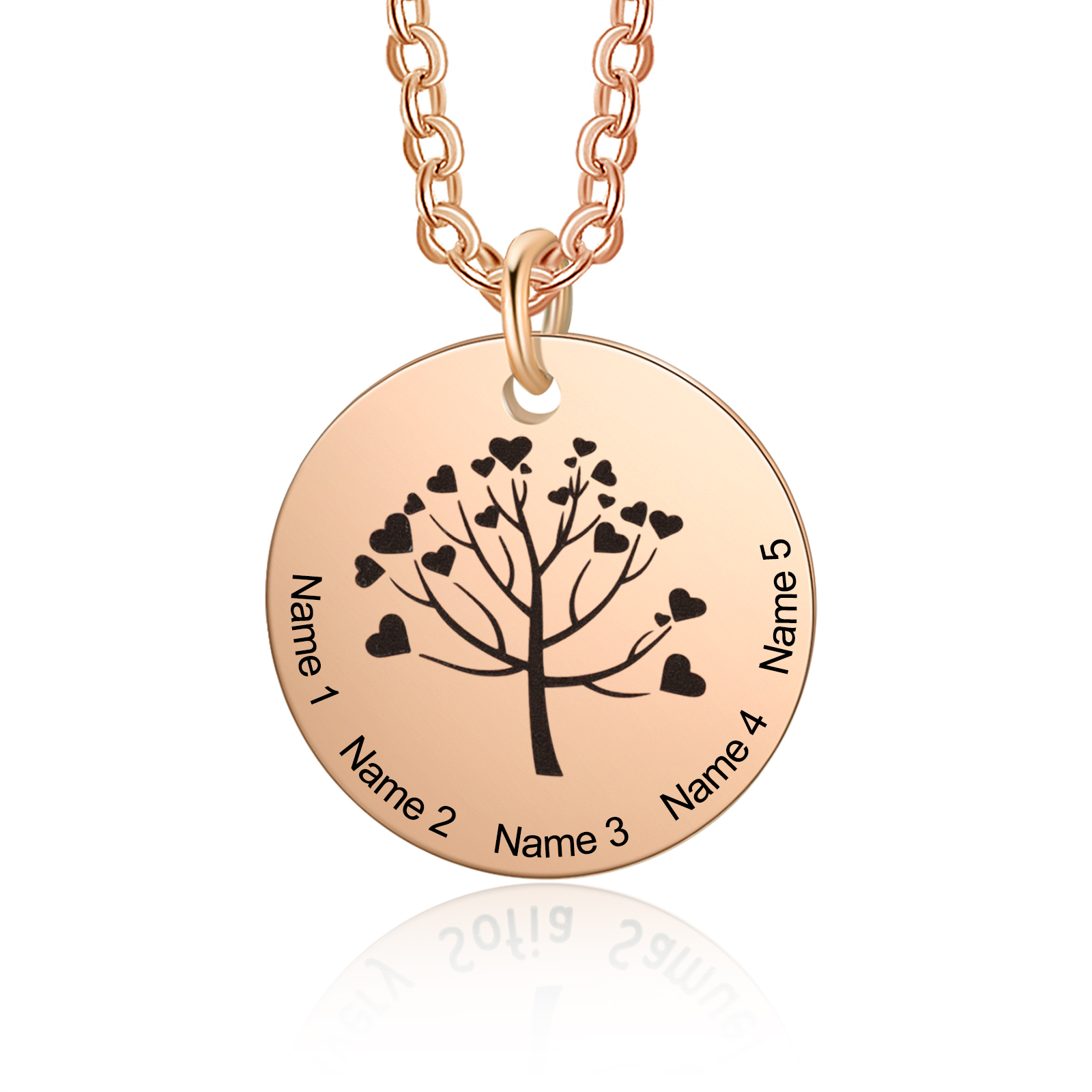 Personalised 3 Names Women's Tree Necklace-Jessemade AU
