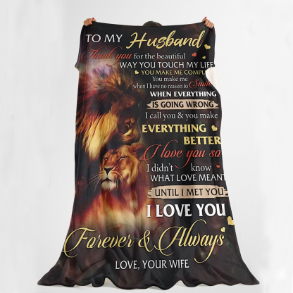 Thank You For The Beautiful Way You Touch My Life, Flannel Blanket Gifts For Husband-Jessemade AU