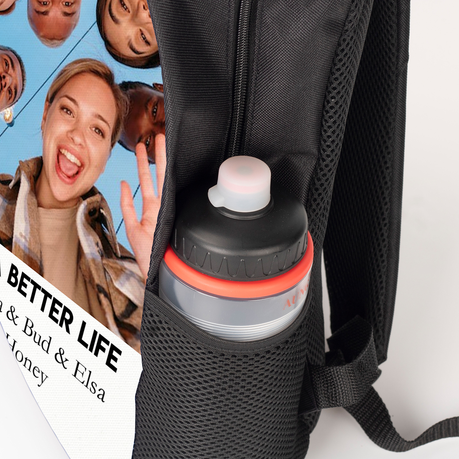 Personalised Photo and names Backpack Photo Print School Bag With Text Gifts for Kids-Jessemade AU