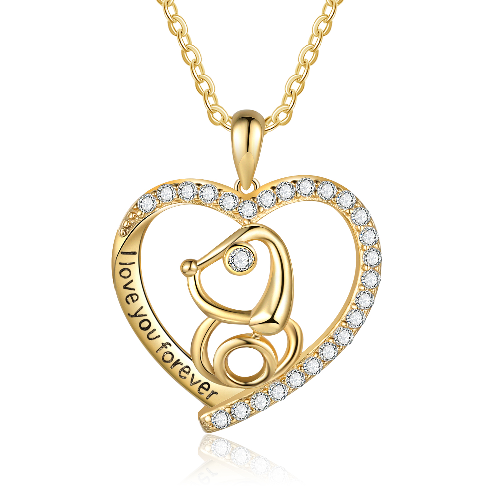 Personalised Heart Charm Women's Necklace-Jessemade AU