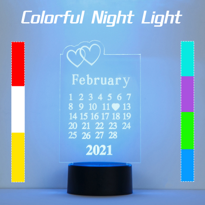 Customised Calendar Night Light-Jessemade AU