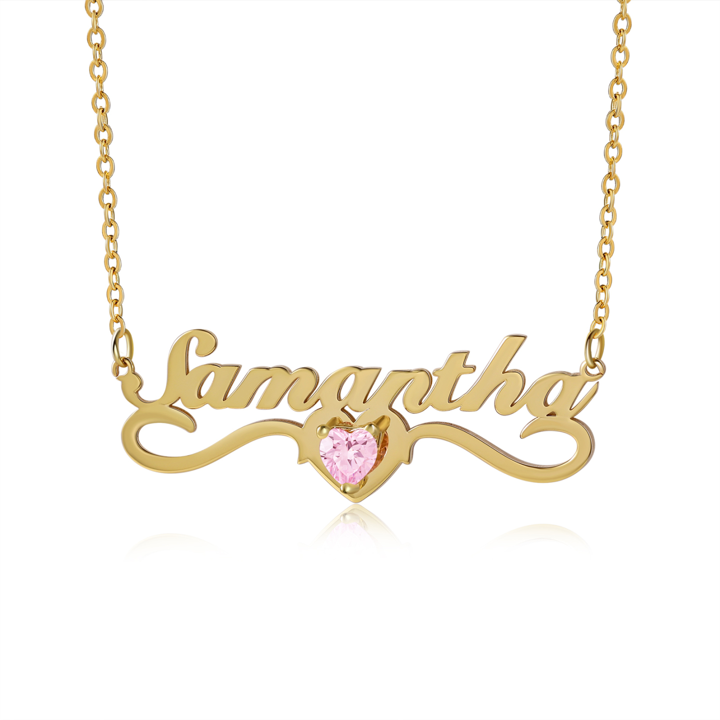 Personalised Women's Necklace Customised Name & Birthstone Necklace Birthday Gift for Her-Jessemade AU