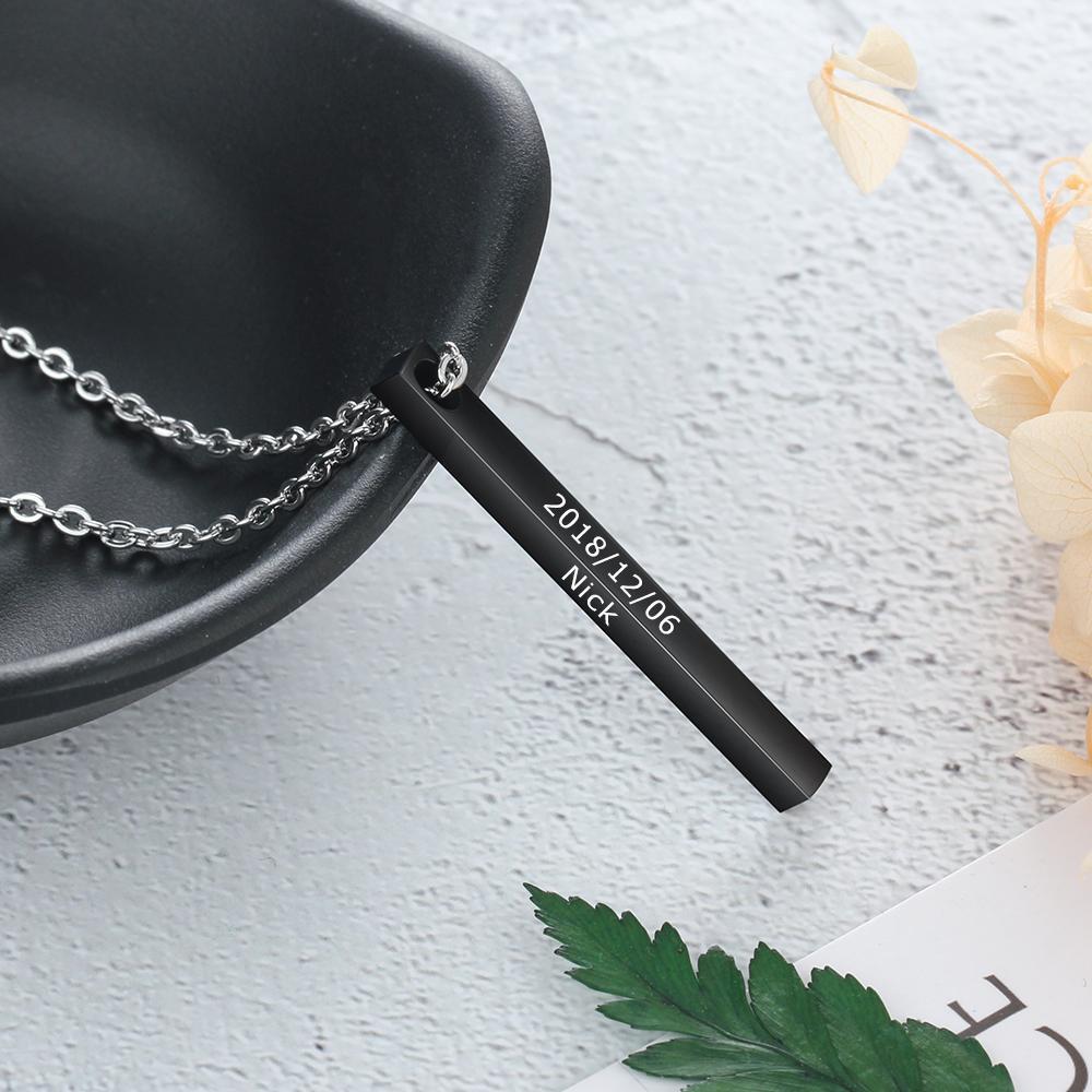 Customised 3D Bar Necklace-Jessemade AU