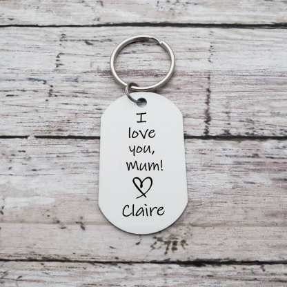 Personalised Mother Photo Keychain I Love You Mum Keyring-Jessemade AU