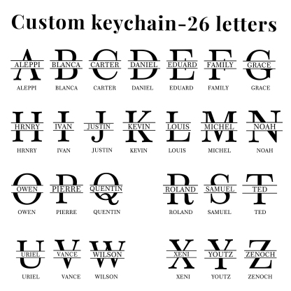 Personalised Men's Leather Keychain Custom Name & Letter Keychain Brown Valentine's Gift for Him-Jessemade AU