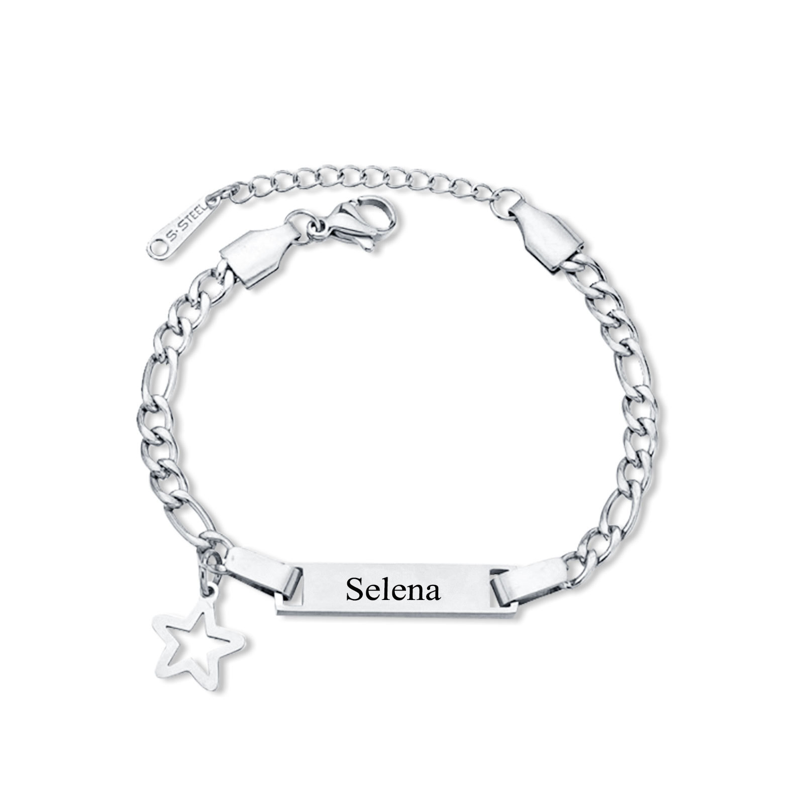 Custom Name Bracelet Personalised Cuban Chain Bracelet Star Bracelet Love Gifts-Jessemade AU