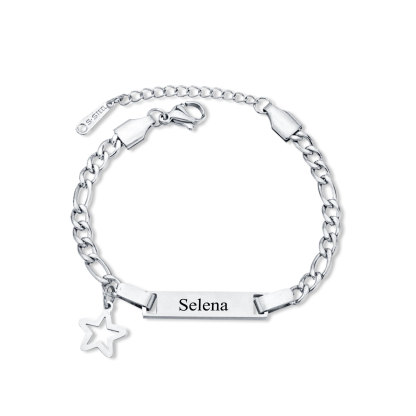 Custom Name Bracelet Personalised Cuban Chain Bracelet Star Bracelet Love Gifts-Jessemade AU