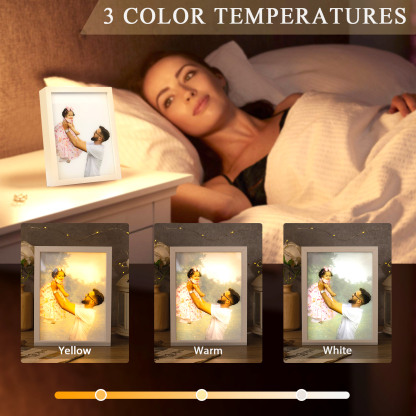 Custom Photo Night Light Frame Changeable Colour Lamp Personalised Gifts Home Decor-Jessemade AU