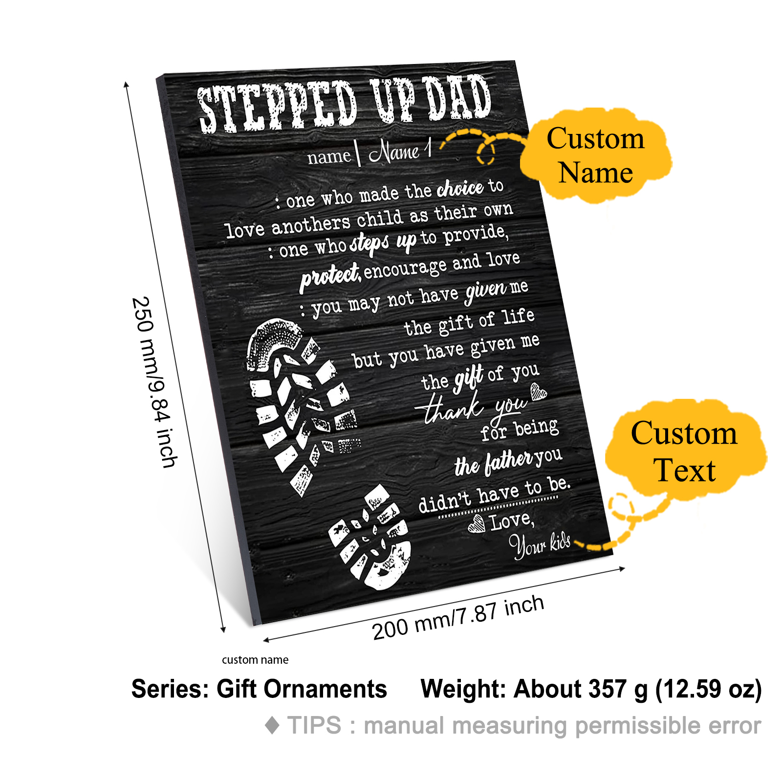 Father's Day Gifts To Dad Photo Frame Wood Signs Keepsake-Jessemade AU