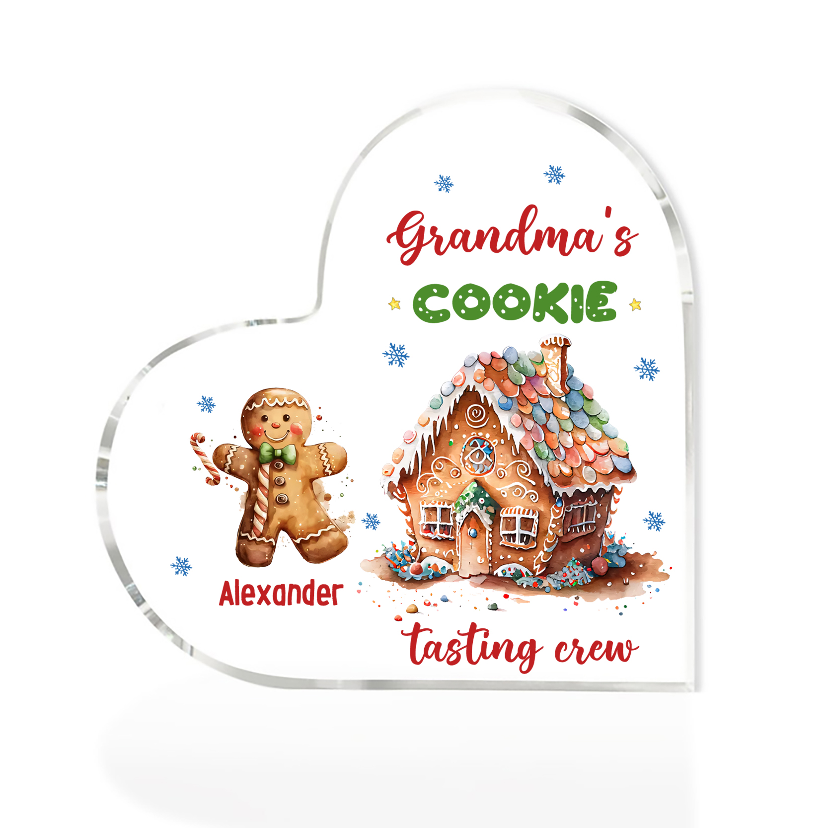 Acrylic Heart Keepsake Customised 2 Names Christmas Decor Personalised Gifts for Grandma Mum-Jessemade AU