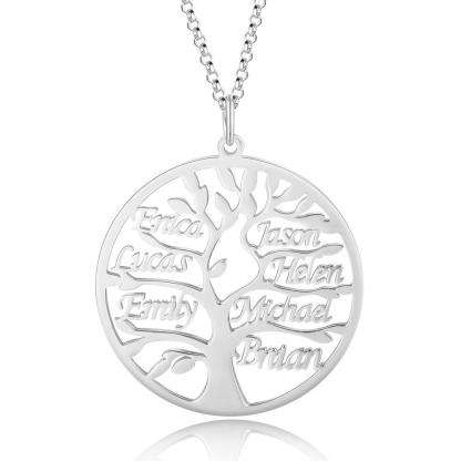 Personalised Family Tree Name Necklace Custom 7 Names Name Necklace-Jessemade AU