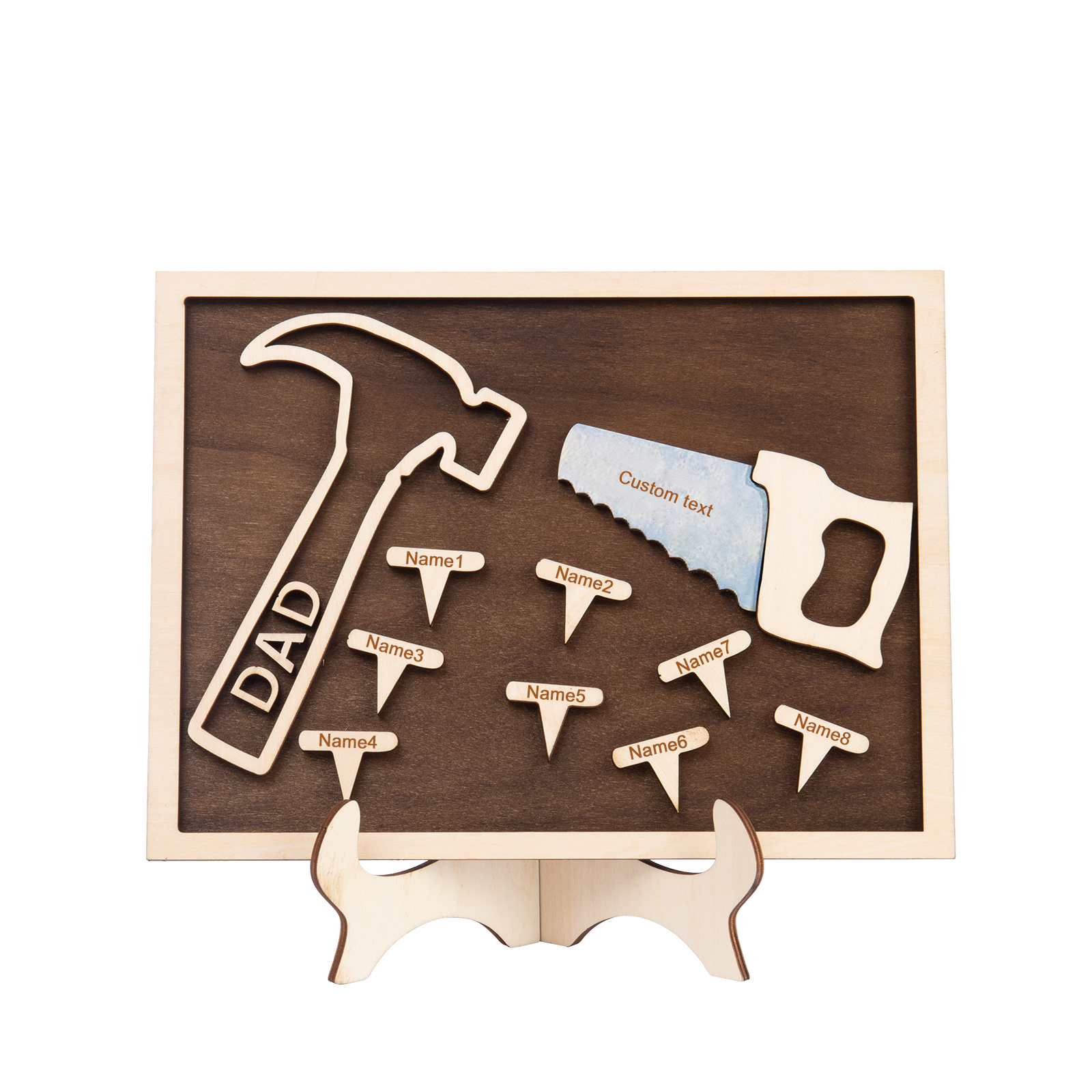 Dad Tool Set Wood Signs Custom 8 Names Father’s Day Handyman Construction Dad Sign-Jessemade AU