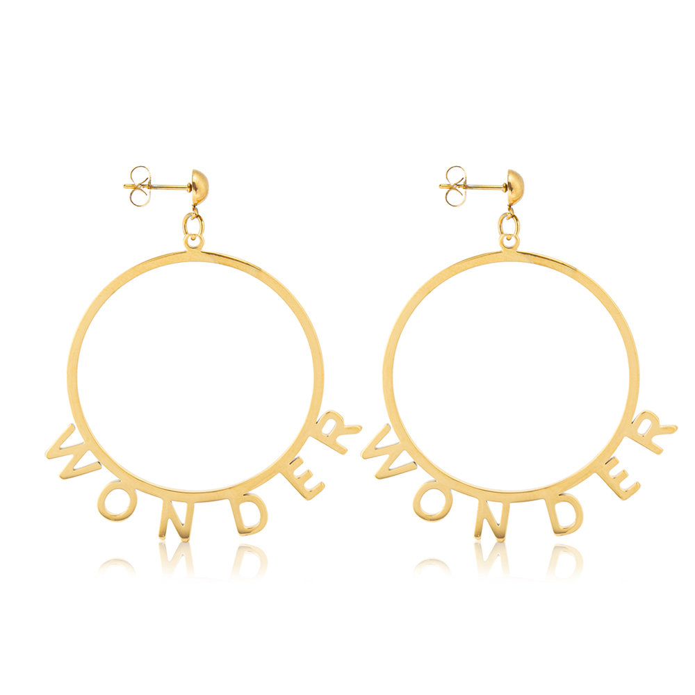Personalised Circle Name Earrings Gifts for Her-Jessemade AU