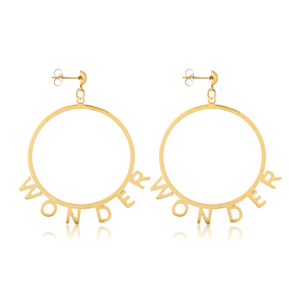 Personalised Circle Name Earrings Gifts for Her-Jessemade AU