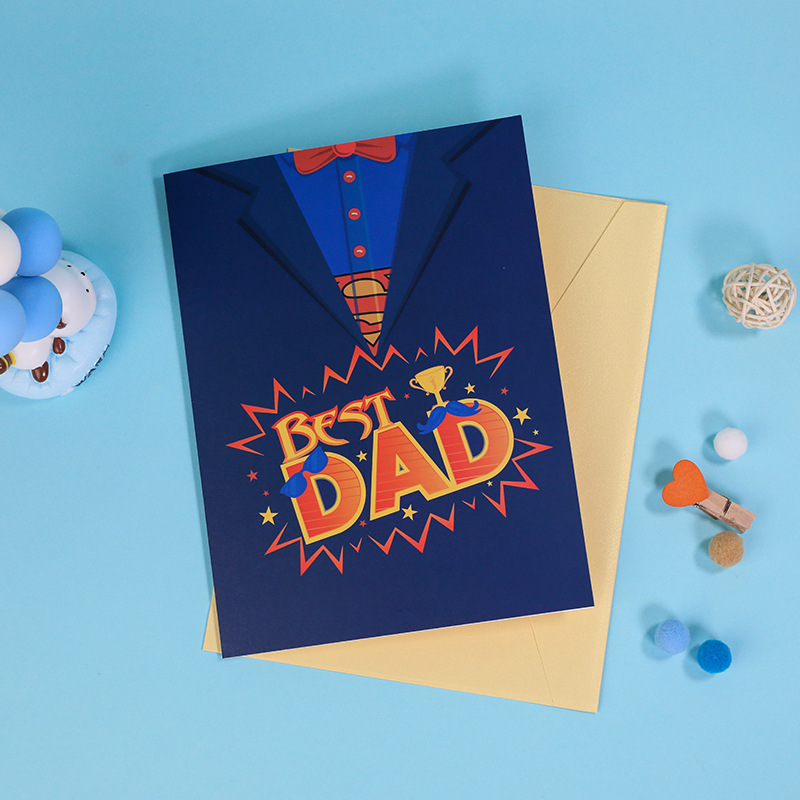 Best Dad Father's Day Greeting Card 3D Creative Gift Card for Him-Jessemade AU