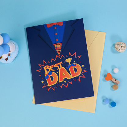 Best Dad Father's Day Greeting Card 3D Creative Gift Card for Him-Jessemade AU